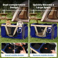 Expandable Extra Large Cat Carrier for 2 Cats with Litter Box for Kitten, Large Cat Small Dog Pet - Collapsible Double C