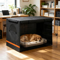 Dog Crate Cover - Heavy Duty Polyester for 48 x 30 x 33 Inch Wire Kennel, Black