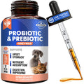 Probiotics & Prebiotics with Enzymes for Dogs and Cats - Digestive Gut Flora Health Pet Food Supplements - Constipation & Diarrhea and Gas Home Remedy - Upset Stomach Relief