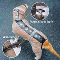 Olsa Dog Raincoat, Dog Hooded Slicker Poncho, 4 Legs Rain Jacket with Reflective Stripe, Water Proof Rain Snow Clothes w
