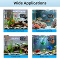HiTauing Aquarium Heater 25W/50W/100W/200W/300W, Adjustable Knob Fish Tank Heater with Digital Thermometer, Submersible 