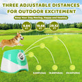 Automatic Ball Launcher for Dogs, Interactive Dog Ball Thrower with 6 PCS 1.96" ETPU Balls, 3 Adjustable Distance Settings (9.84-29.52FT), Indoor Outdoor Fetch Trainer Toy for Small & Medium Dogs