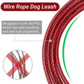 PAWNISAW Chew Proof Dog Leash, 5 FT Dog Tie Out Cable Lead with Handle