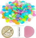 150 PCS Mixed Color Glow Rocks Luminous Stones Pebbles DIY Aquarium Garden