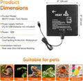 Besto 2 Pack Reptile Heat Pad, USB Powered Under Tank Terrarium Heating Mat (4"x7" 4W + 6"x8" 8W) Waterproof Reptile Hea