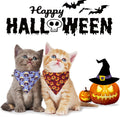 ADOGGYGO Halloween Cat Collar Breakaway, Pumpkin Cat Bandana Collar, 2 Pack