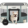 Love's cabin Pet Puppy Dog Playpen, Small Dog Tent Crates Cage Indoor/Outdoor, Portable Exercise Playpen for Cat, Foldable Pop Up Dog Kennel Playpen with Carring Case (S, Gray Green)