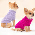 2 Pieces Dog Sweater for Small Dogs Chihuahua Clothes Spring Winter Cute Knitwear Turtleneck Thick Warm Clothes for Yorkie Cat Extra Small Dog Clothes (XX-Small)