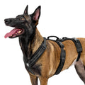 OneTigris Dog Harness No Pull, Adjustable Tactical Harness with Soft Padding, Y-Shaped Reflective Easy Walk Dog Harness for Medium and Large Dogs