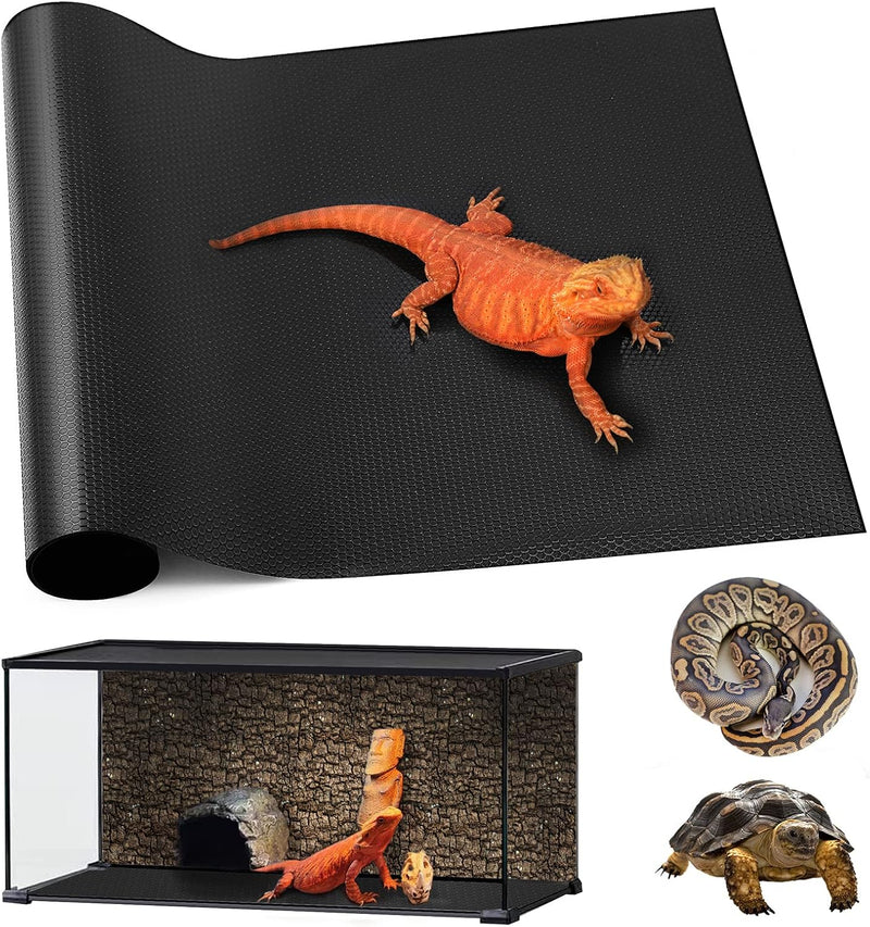 Reptile Mat 40 Gallon 1Pack 18x36, Bearded Dragon Tank Accessories, Terrarium Liner Bedding, Non-Adhesive Reptile Substr