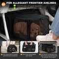 pidipiti 18x12x11 top Expandable pet Carrier for Allegiant Frontier Airline