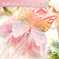 BAMY Butterfly Wings Dog Dress Summer Pet Wedding Skirt Lace Princess Tutu Cute Party Cat Outfit for Small Medium Dogs