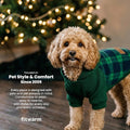 Fitwarm Tartan Plaid Dog Hoodie, Knitted Dog Clothes for Small Dogs Boy, Pet Sweater with Hood, Cat Winter Outfit