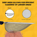 SunGrow Reptile Sand Scoop, Stainless Steel Sifter for Lizard, Gecko & Snake Habitat, Substrate Scoop, Non-Slip Handle, 