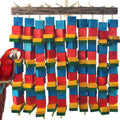 DBNESS Extra Large Bird Toys, 20inch XL Macaw African Grey Parrot Chewing Toys, Natural Wooden Block Knots Tearing Toy P