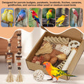 ZooVibe Bird Toys Parrot Natural Foraging Box Parakeet Toys DIY Hanging String for Cockatiels,Conures,Love Birds,and Other Small to Medium Birds Cage Accessories (Medium)
