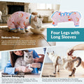ROZKITCH Cat Recovery Suit, Full Coverage Anti Licking Onesie for Cats, Anti Shedding Overgrooming Wrap Full Body Jumpsu