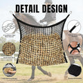 2PCS Slow Feed Hay Net for Horses, 1.5" Openings, Black, 35"x47"