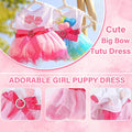 2 Pack Dog Clothes for Small Dogs Girls Cute Princess Puppy Dresses Tutu Pet Dress Outfit Female Dog Dresses Chihuahua Yorkie (XX-Small)