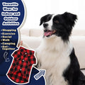 Paiaite Plaid Dog Shirt: Classic Checkered Style in Pure Cotton for Large, Medium, and Small Breeds, Comfort, Breathabil