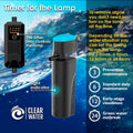 U - V Aquarium Filter for Green Water Cleaning with Aeration/Rainfall Modes