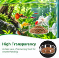 2 Pack Acrylic Shrimp Feeding Dish 60mm Tank Feeder with Suction Cup