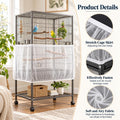Universal Bird Cage Seed Catcher, Adjustable Bird Cage Cover 90-118''