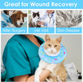 Hpmjz Cat Cone Collar Adjustable Cat Recovery Collar Soft Cone Cute Cats Collars After Surgery Kitten Recovery Cones to Stop Licking Pet Elizabethan Collars for Cats Kittens and Puppies（Blue）