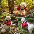 Dog Hiking Backpack, Dog Harness with Pockets Lightweight 2 in 1 Removable Storage Saddle Pack Breathable Padded Vest wi