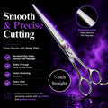 Kenchii Scorpion Dog Grooming Scissors, 7 Inch Straight Shears, Dog Scissors for Grooming, Professional Pet Grooming Scissors, Heavy Duty, Durable and Sharp