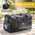 Conlun Cat Carrier Soft-Sided Pets Travel Carriers up to 15 Lbs,Black M