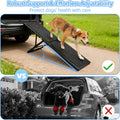 Dog Ramp for Car,33.2"x 12.8" Dog Stairs for Large Dogs with Anti-Slip Surface,Large Folding Pet Stairs for SUV,Truck wi