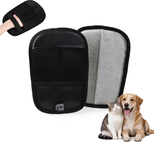 Pet Hair Remover Gloves Black Static Hair Remover Reusable for Clothes Sofa Car Seat