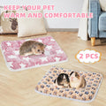 YedsIntu 2 Pcs Guinea Pig Bed, Washable Rabbit Bunny Bed Mat Warm Small Animal Bed Pad Guinea Pig Pillow Pet Bed Mat for