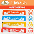 Fieldcrest Farms Lickable Cat Treats, 100 Count Variety Pack