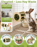 2 in 1 360° Fun Rotating Rabbit Hay Feeder No Waste for Cage