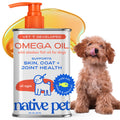 Native Pet Omega 3 Fish Oil for Dogs & Cats - Wild Alaskan Salmon Oil Liquid Supplement - Skin and Coat Support - 8 oz