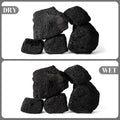 2.2-8.1 Inches Natural Black Lava Rock, 5 PCS Mixed Sizes Aquarium Rocks for Aquascaping, Terrariums, Reptile Tanks & Aq