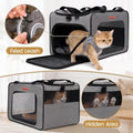 Soft-Sided Cat Dog Pet Travel Carrier Airline Approved, Medium Gray