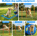 XiaZ Dog Agility Course Backyard Set, Dog Obstacle Course Training Starter Kit Pet Outdoor Game with Tunnel, Agility Hur