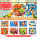KATUMO Bird Toys, 2 Pack Bird Grass Mat Foraging Wall Toys Parrot Shredder Toys for Parakeet, Cockatiel, Conure, Lovebir