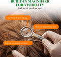 TickBYTES Tick Removal Kit, Stainless Steel Tweezers with Magnifier