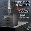 SongLong Submersible Pump 200GPH 5.2ft. High Lift for Fountains
