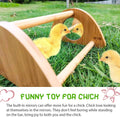 Ensayeer Mini Chick Perch with Mirror, Strong Bamboo Roosting Bar for coop and brooder, Training Perch for Baby Chicks, El Pollitos, La Pollita, Easy to Assemble and Clean, Fun Toys for Chick