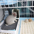 PODOO Rabbit Litter Box – Training Potty Tray for Guinea Pig & Small Pets · Spacious Grid Pan with Low Entrance, Easy-Cl