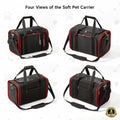 EliteField Soft-Sided Pet Carrier (3-Year Warranty, Airline Approved), Foldable Travel Bag with Removable Fleece Bed for Dogs, Cats & Small Pets, Scratch-Resistant Mesh