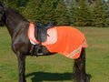 Shires Equi-Flector Mesh Exercise Sheet - Breathable High Visibility Orange Reflective Riding Sheet 60