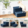 Love's cabin Dog Stairs for High Bed, Foldable Pet Stairs for Small Medium or Large Dogs Puppy with Storage for Bed or C