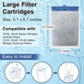 6 Pack Filter Cartridge Compatible with Whisper Bio-Bag Filters, Large Aquarium Filter Cartridges Compatible Replacement