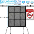 Aolamegs Dog Car Barrier Net, 27.2 x 22.4 in, with Storage Pockets